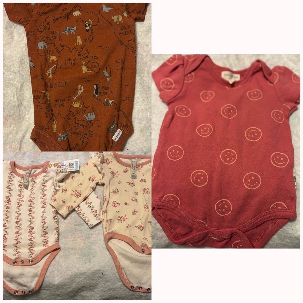 Sweet Baby Onesie Bundle – 4 Pieces, 0–6 Months-Organic Cotton